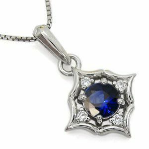  sapphire men's necklace K18 sapphire pendant 