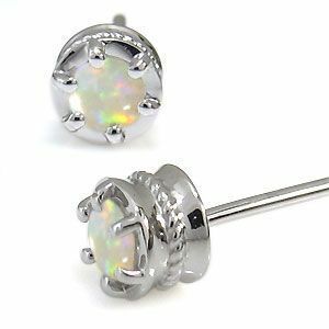  platinum men's earrings one bead opal earrings Christmas Point ..