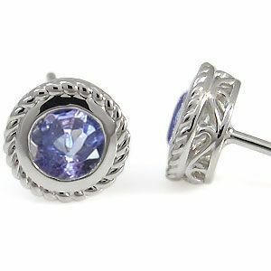  tanzanite men's earrings one bead platinum Tang . men's earrings Christmas Point ..