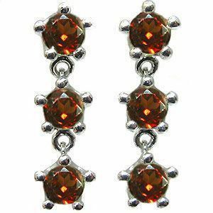  trilogy men's earrings .. garnet platinum men's earrings Christmas Point ..