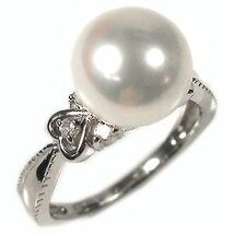 真珠指輪 パールリング 18金 あこや本真珠 指輪 ピンキーリング_画像1