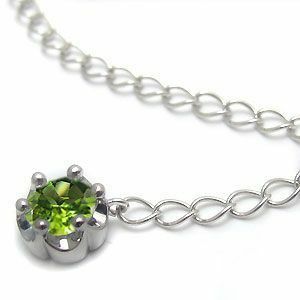  platinum chain adjuster 6.0cm adjuster chain peridot Christmas Point ..