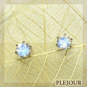  platinum men's earrings royal blue moonstone catch attaching pt900 Christmas Point ..
