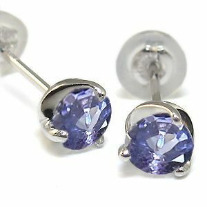  platinum earrings tanzanite simple one bead men's tanzanite earrings Christmas Point ..