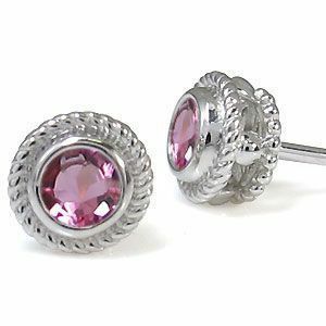  platinum men's earrings antique one bead pink tourmaline men's earrings Christmas Point ..