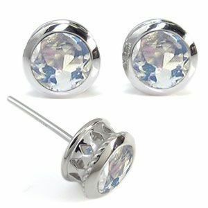  platinum large grain royal blue moonstone men's earrings Cross men's earrings Christmas Point ..