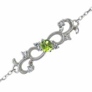  platinum peridot anklet Tang .ala Beth k one bead Christmas Point ..