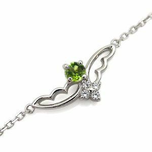  platinum anklet peridot race one bead feather Christmas Point ..