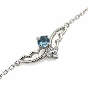  bracele blue topaz race one bead K10 breath feather 