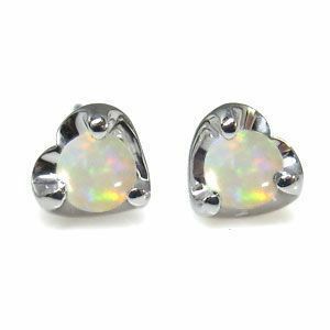 18 gold earrings simple one bead opal earrings 