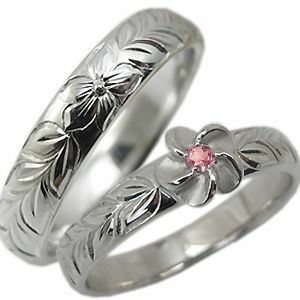 結婚指輪 安い マリッジリング ピンクトルマリン リング k10 ハワイアンジュエリー
