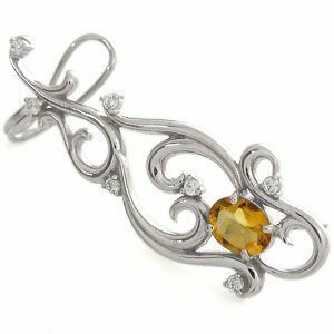  platinum citrine earcuff earrings Tang . earrings 