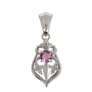  pendant top men's silver natural stone pink tourmaline lily. . chapter 