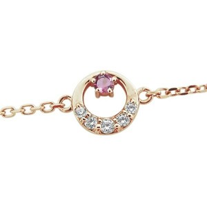  anklet star pink tourmaline month motif anklet 10 gold 