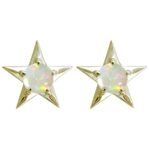  opal earrings star earrings star motif earrings 18 gold 