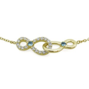  Infinity anklet Mugen blue topaz bracele K18