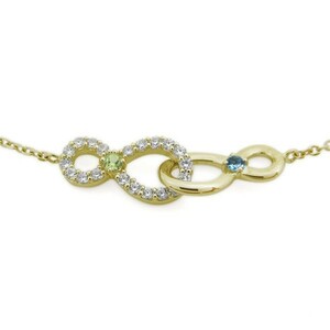  Infinity anklet Mugen peridot bracele K18