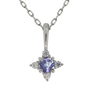  platinum necklace simple tanzanite lady's pendant on goods adult pretty Christmas Point ..