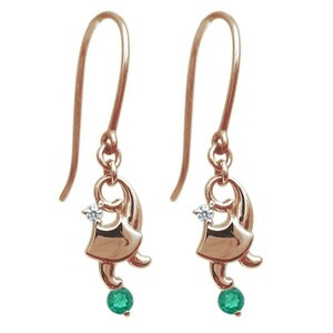  emerald cat earrings cat earrings 10 gold hook earrings 