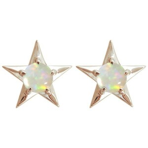  Star earrings opal star earrings K10 stud earrings 