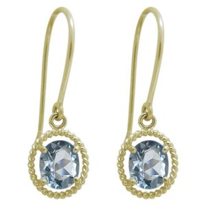  hook earrings aquamarine 18 gold simple earrings 
