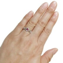 K18 ルビー エンゲージリング アンティーク エンゲージリング アラベスク 婚約指輪 安い_画像3