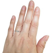 マリッジリング 結婚指輪　シルバー ペア 指輪 アクアマリンサンタマリア 3月誕生石 安い_画像2