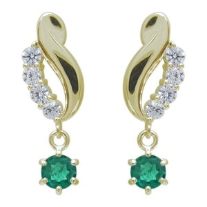  elegant earrings 10 gold emerald earrings simple marriage 10 anniversary commemoration 