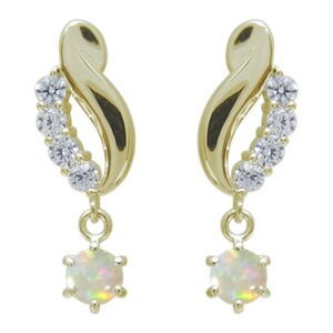  elegant earrings 10 gold opal earrings simple marriage 10 anniversary commemoration 