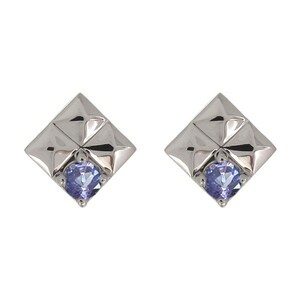  studs earrings natural stone tanzanite platinum men's stud earrings 