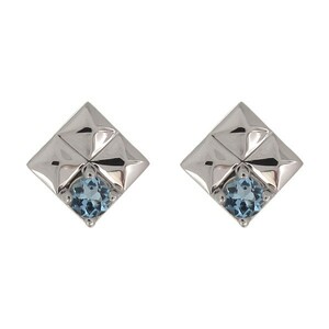  studs earrings natural stone aquamarine sun ta Mali a platinum men's stud earrings 