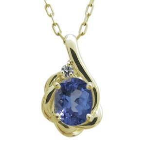  tanzanite 10 gold simple necklace flower pendant oval 
