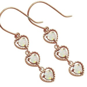  trilogy opal hook earrings 10 gold Mill strike . Heart earrings 