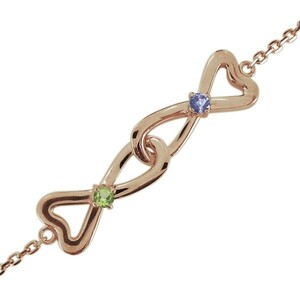  anklet peridot 8 month birthstone lady's Mugen large Heart 10 gold 