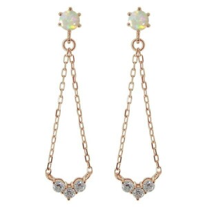  opal lady's long chain earrings 10 gold trilogy earrings 