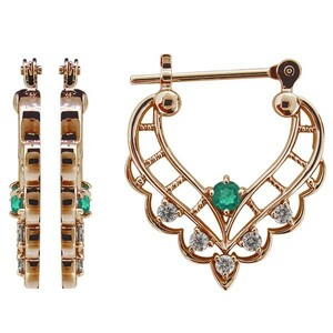  earrings hoop lady's emerald 20 fee 30 fee 40 fee k Rossi ng earrings 10 gold Heart 