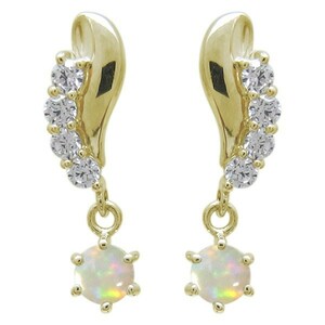  elegant earrings 18 gold simple opal earrings marriage 10 anniversary commemoration 