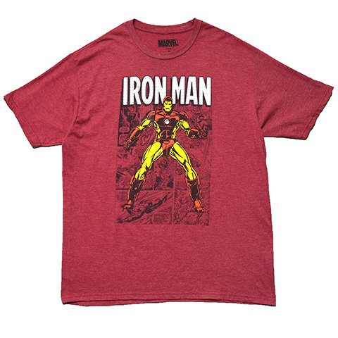 【XL】 マーベル アイアンマン キャラクター Tシャツ メンズXL 大きいサイズ MARVEL IRON MAN アメコミ 映画 マーベルコミックス BA3487