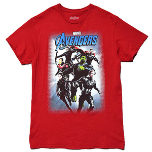 【M】 マーベル アベンジャーズ エンドゲーム ハルク アイアンマン マイティソー キャプテンアメリカ キャラクター Tシャツ メンズM BA3488