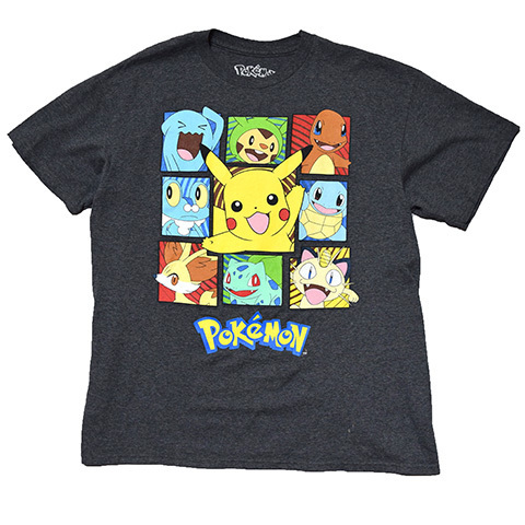 【XS】 USA版 ポケモン ピカチュウ キャラクター Tシャツ USキッズ メンズXS相当 ポケットモンター 古着 BA3521