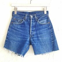 80年代vintage Levi's リーバイス501 赤耳 カットオフデニム ビンテージ W26_画像1