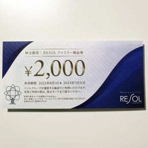 リソルホールディングス 株主優待券 RESOL ファミリー商品券 20000円分　有効期限2023/7末　