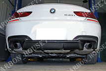 ★BMW F12 F13 F06 Mスポーツ カーボン リア ディフューザー 3型 左右2本出 2011-現行《交換タイプ》☆_画像2