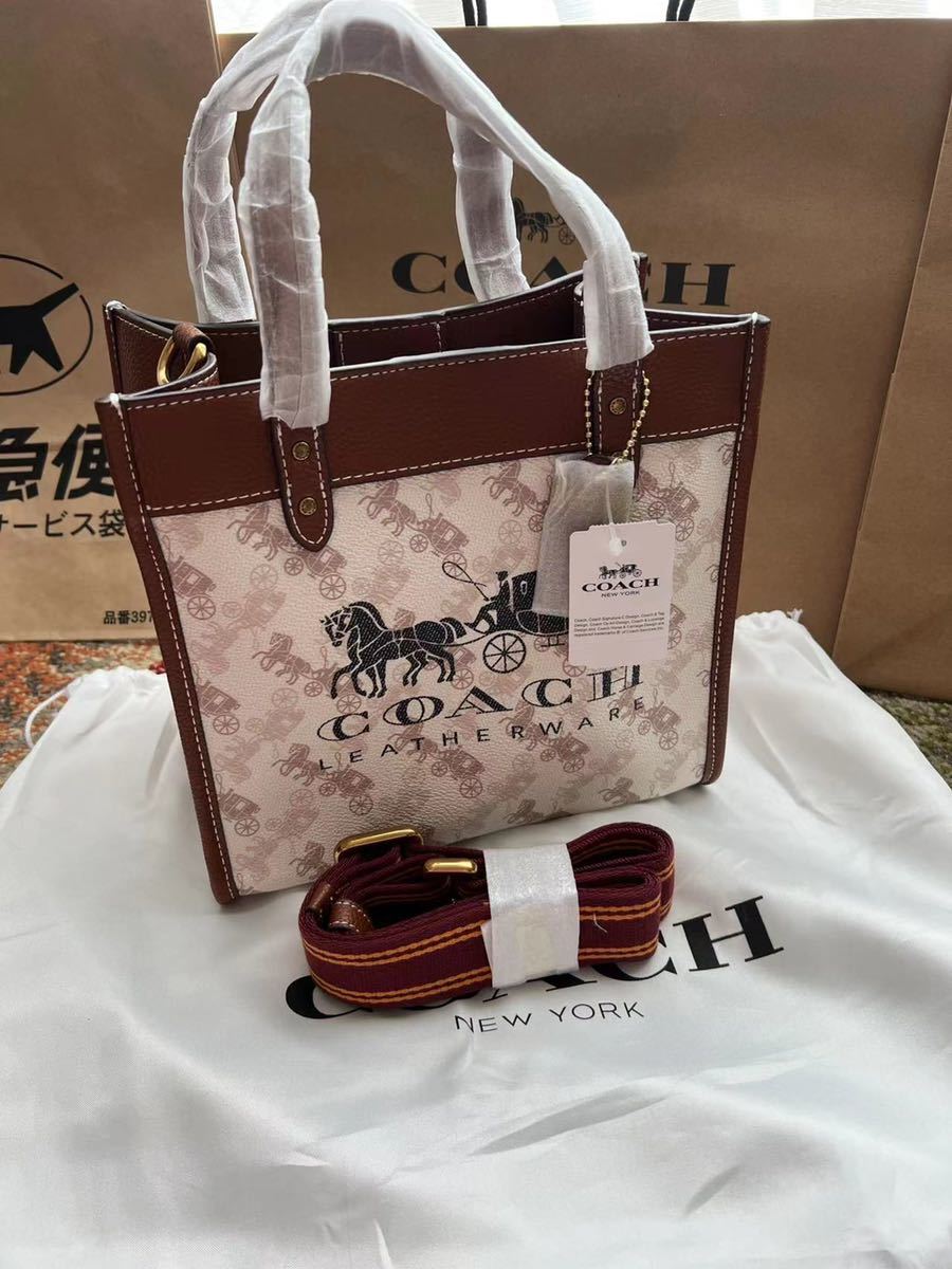 ☆新品☆COACH ハンドバッグ ショルダー 馬車ロゴ 白（小） - 通販