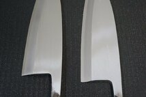 [NZ] [Sh166680] 出刃包丁 柄なし 安来鋼白二 刃長約:215mm 全長約:330mm 包丁2点 [未使用品]_画像3