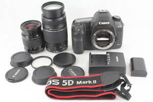 Canon キャノン 5D MarkⅡ マーク2 デジタル 一眼 カメラ ダブルズーム レンズ 75-300ｍｍ f4-5.6 Ⅲ USM 28-80mm f3.5-5.6 Ⅱ 2718