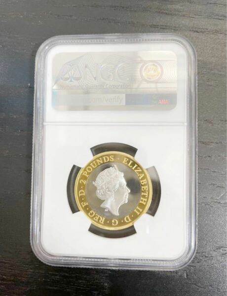 2020 エリザベス2世 メイフラワー号出航400周年 2ポンド銀貨 イギリス NGC ブリタニア 英国