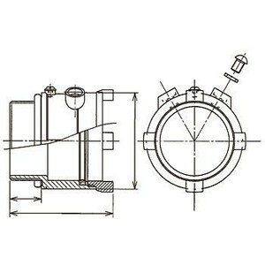 ねじなし防水型コネクター(厚鋼用) MWK70