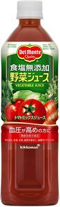 デルモンテ 食塩無添加野菜ジュース900g ×12本 ペットボトル セット ケース