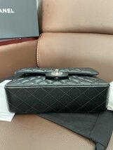  新品同様 ※CHANEL シャネル※ ダブルフラップマトラッセ A01113 ハンドバッグ レザー ブラック チェーンショルダー/シルバー金具_画像5